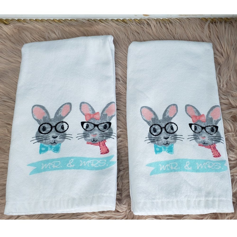NWT CYNTHIA ROWLEY MR & MRS WEDDING HAND TOWELS